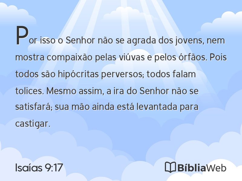 Isaías 9:17 em imagem para compartilhar