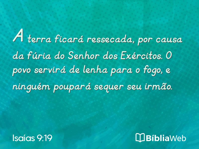 Isaías 9:19 em imagem para compartilhar