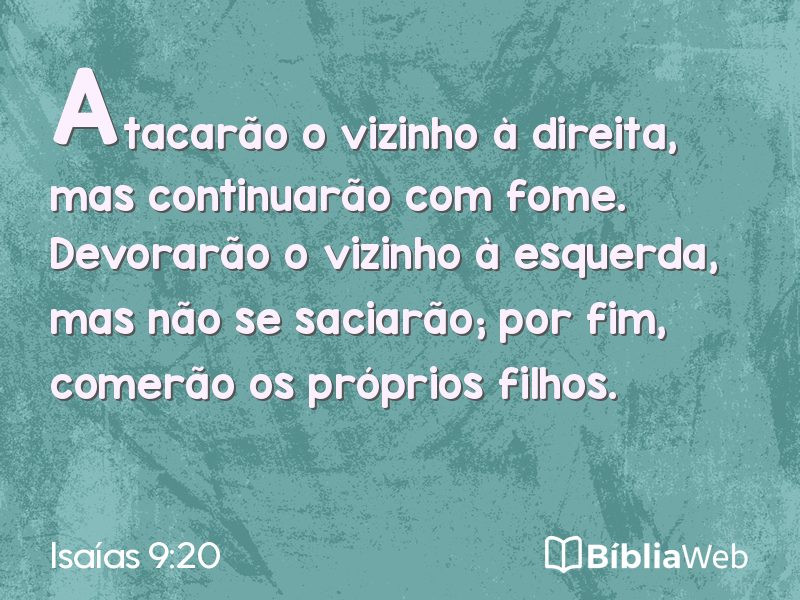Isaías 9:20 em imagem para compartilhar
