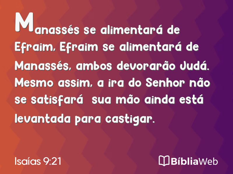 Isaías 9:21 em imagem para compartilhar