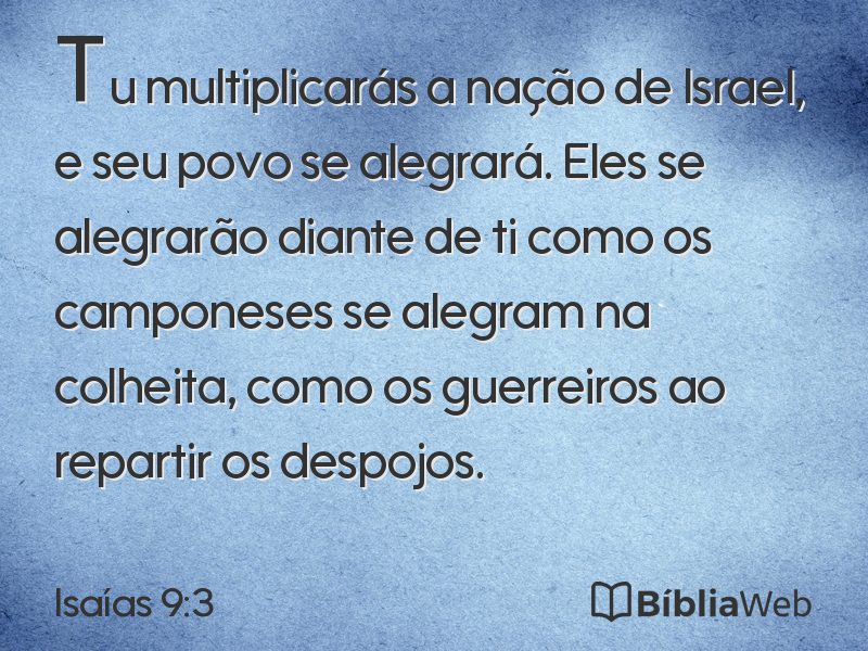 Isaías 9:3 em imagem para compartilhar