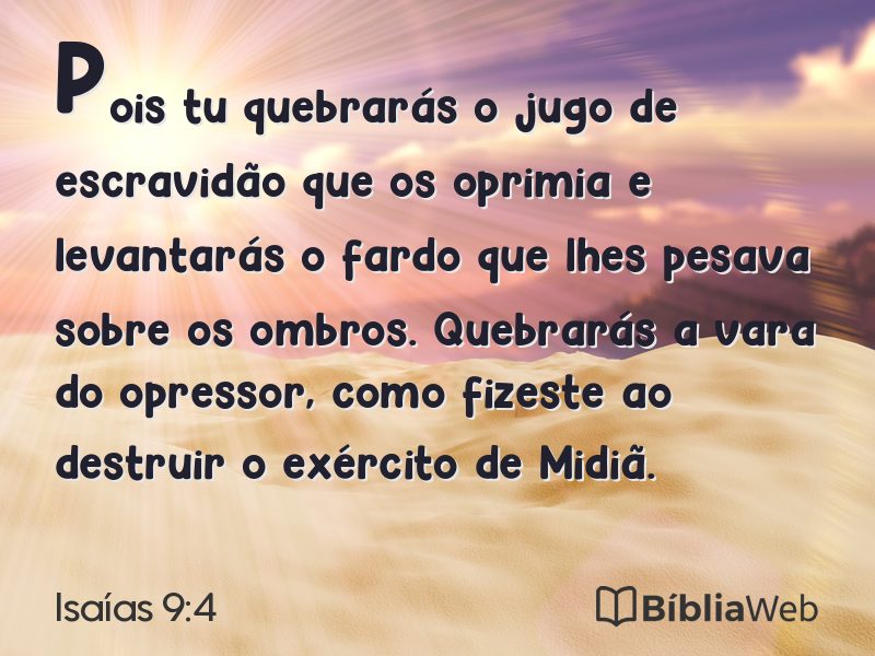 Isaías 9:4 em imagem para compartilhar
