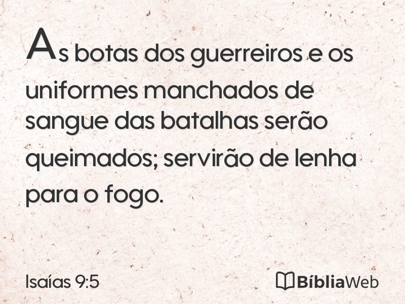 Isaías 9:5 em imagem para compartilhar