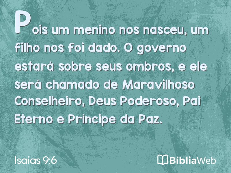 Isaías 9:6 em imagem para compartilhar