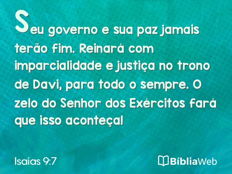 Isaías 9:7 em imagem para compartilhar