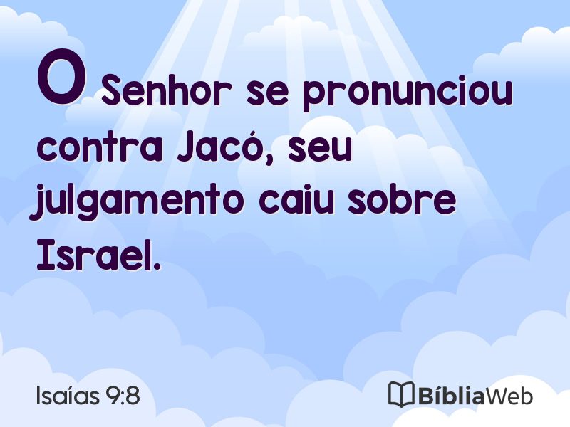 Isaías 9:8 em imagem para compartilhar