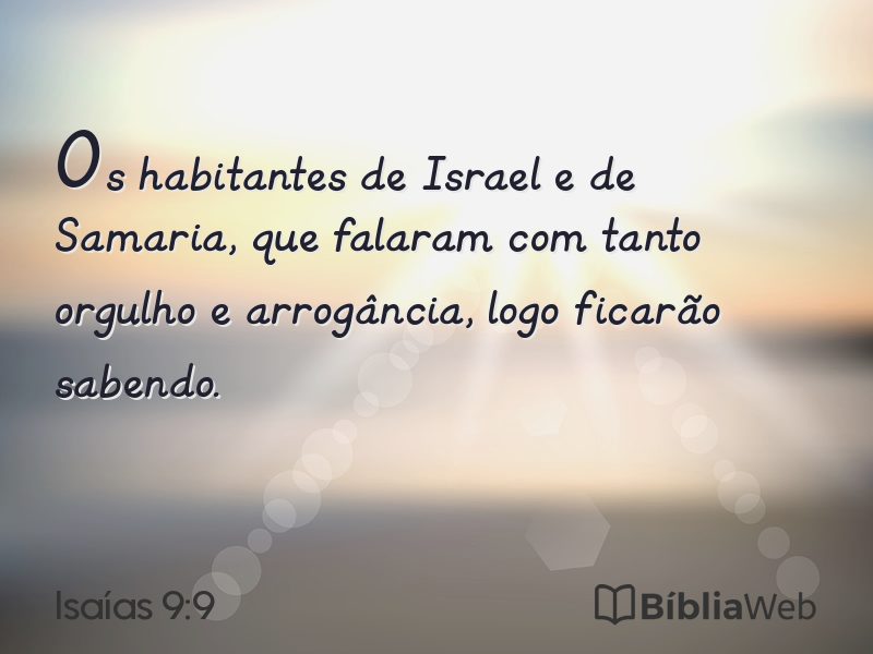 Isaías 9:9 em imagem para compartilhar
