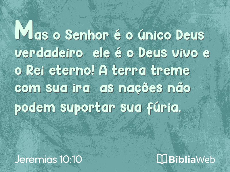 Jeremias 10:10 em imagem para compartilhar