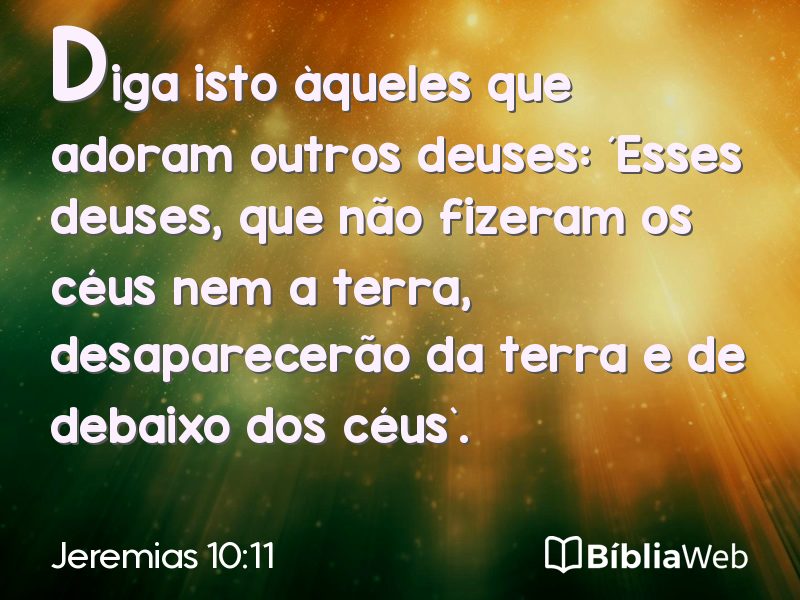 Jeremias 10:11 em imagem para compartilhar