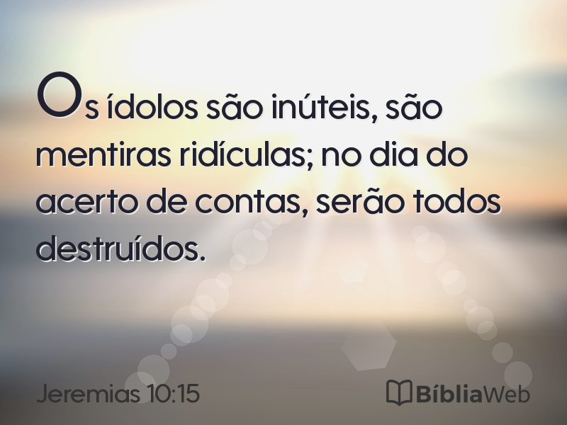 Jeremias 10:15 em imagem para compartilhar