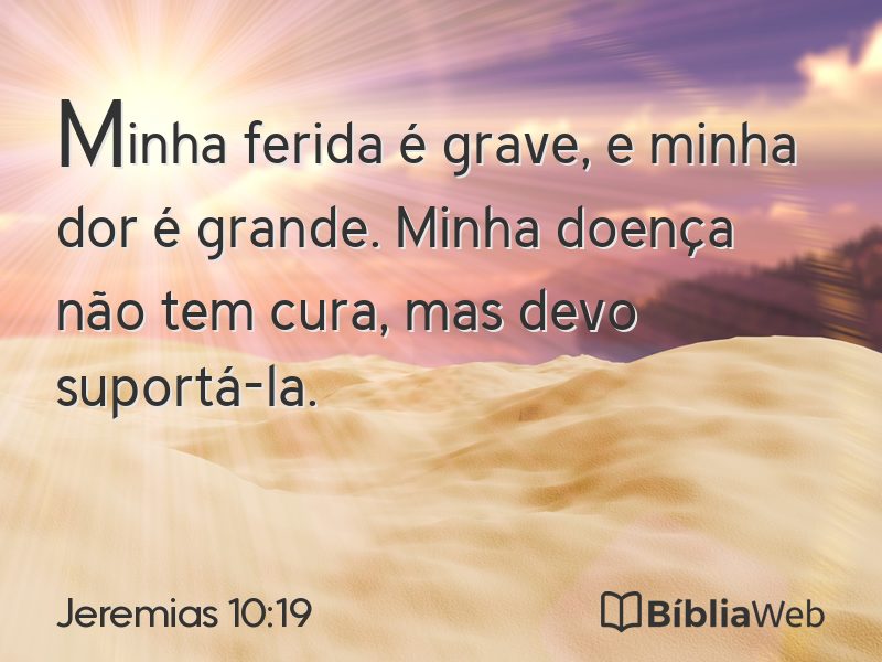 Jeremias 10:19 em imagem para compartilhar