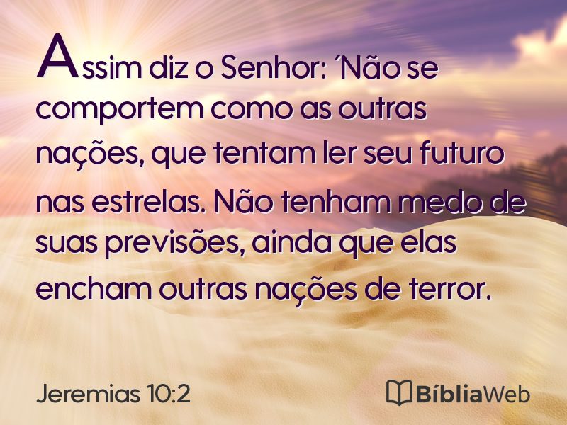 Jeremias 10:2 em imagem para compartilhar