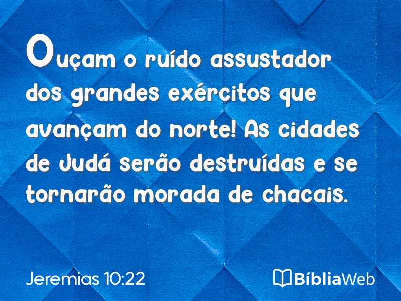 Jeremias 10:22 em imagem para compartilhar