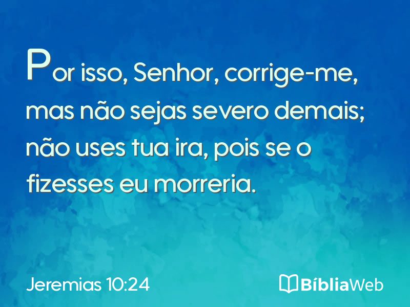 Jeremias 10:24 em imagem para compartilhar