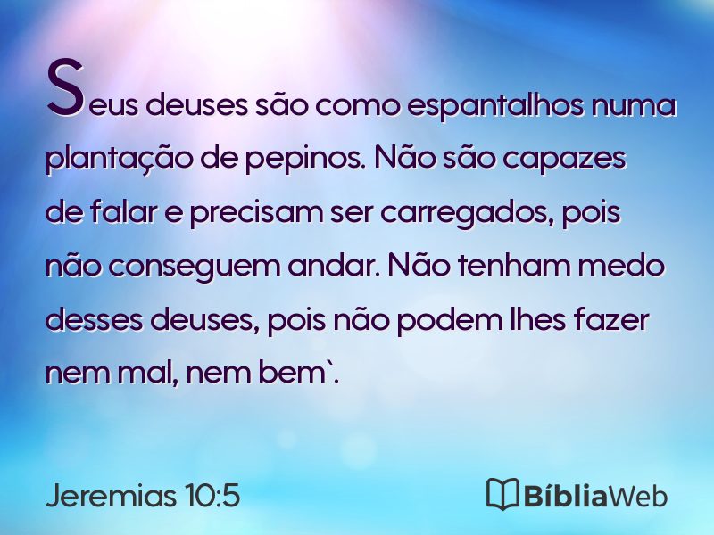 Jeremias 10:5 em imagem para compartilhar