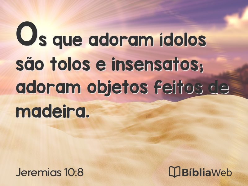 Jeremias 10:8 em imagem para compartilhar
