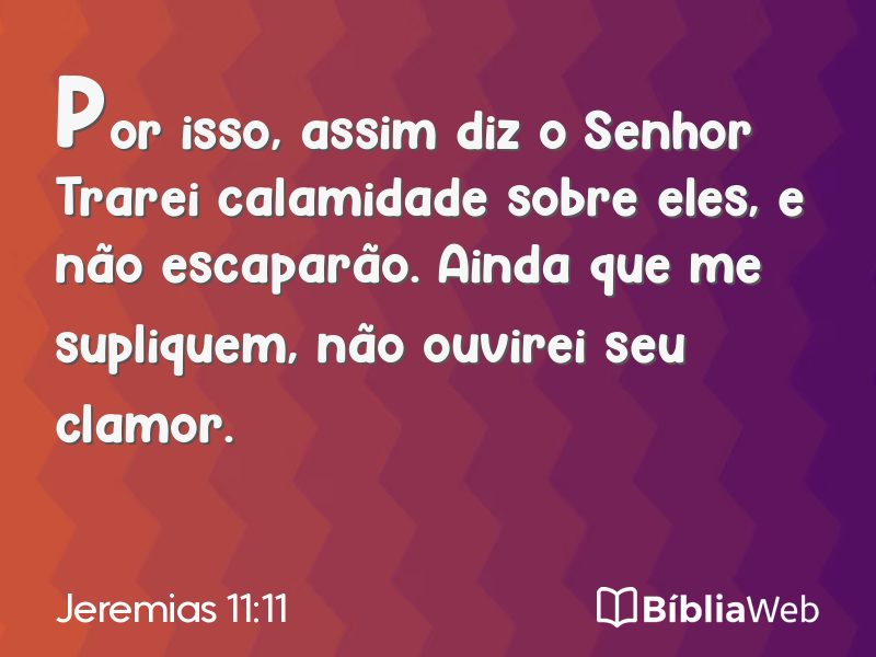 Jeremias 11:11 em imagem para compartilhar