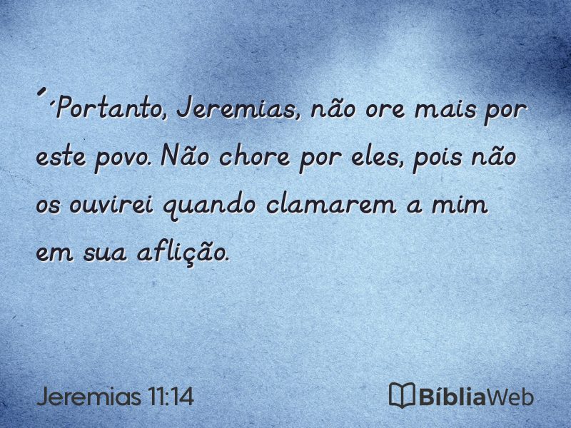 Jeremias 11:14 em imagem para compartilhar