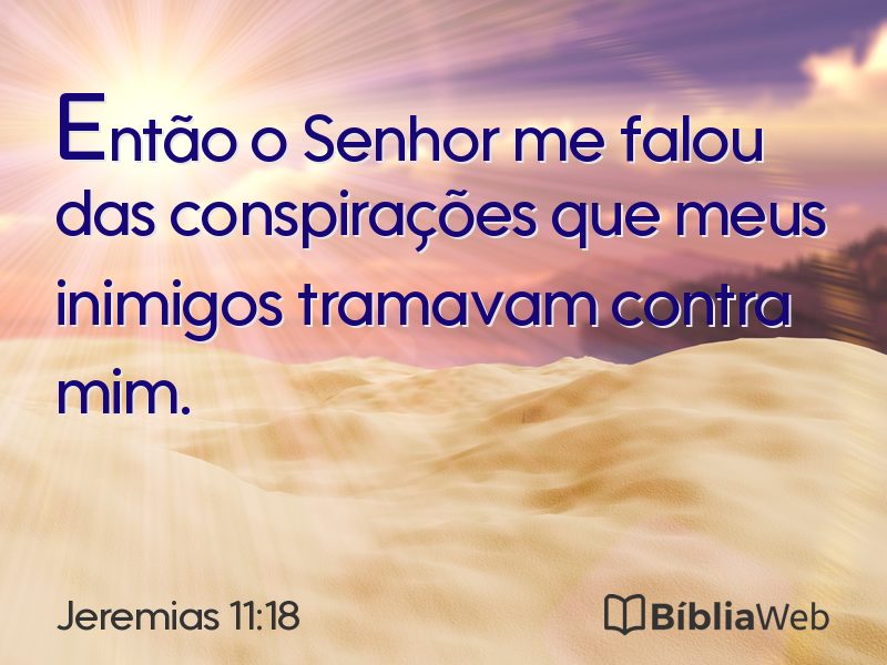 Jeremias 11:18 em imagem para compartilhar