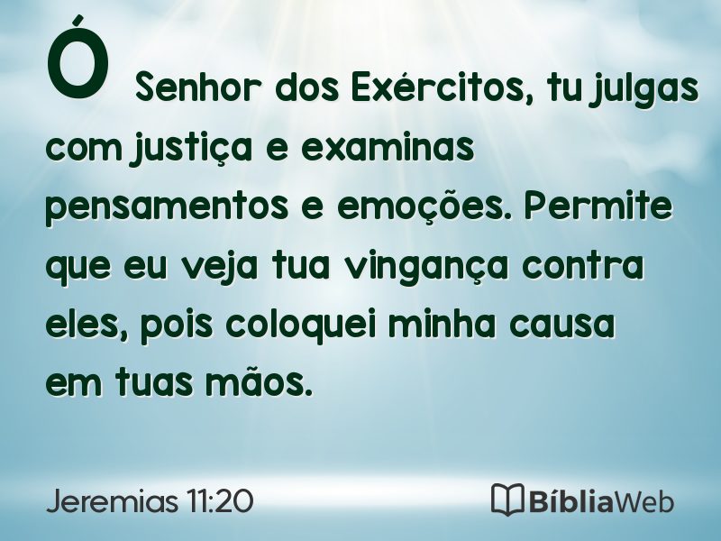 Jeremias 11:20 em imagem para compartilhar