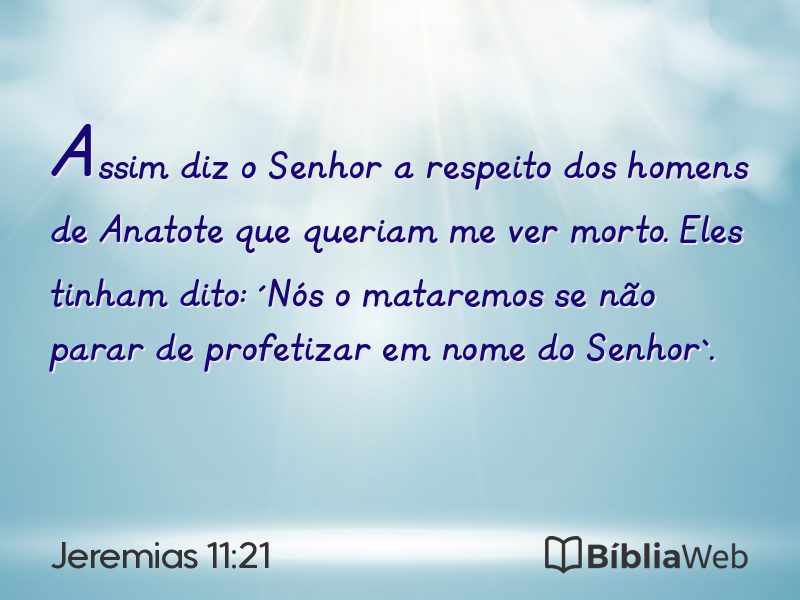 Jeremias 11:21 em imagem para compartilhar