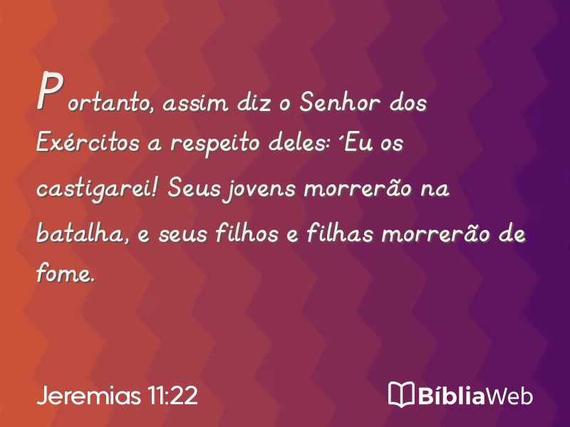 Jeremias 11:22 em imagem para compartilhar