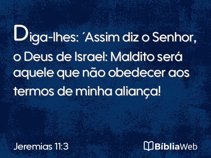 Jeremias 11:3 em imagem para compartilhar