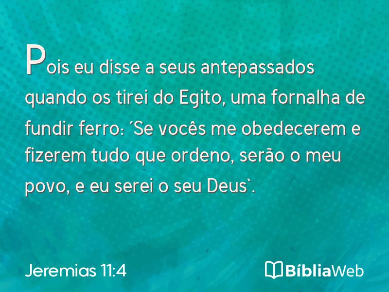Jeremias 11:4 em imagem para compartilhar