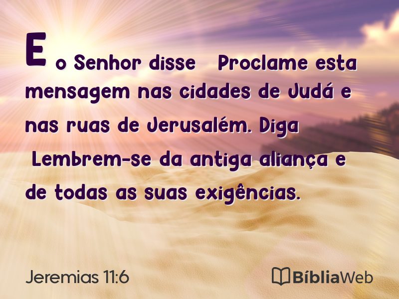 Jeremias 11:6 em imagem para compartilhar