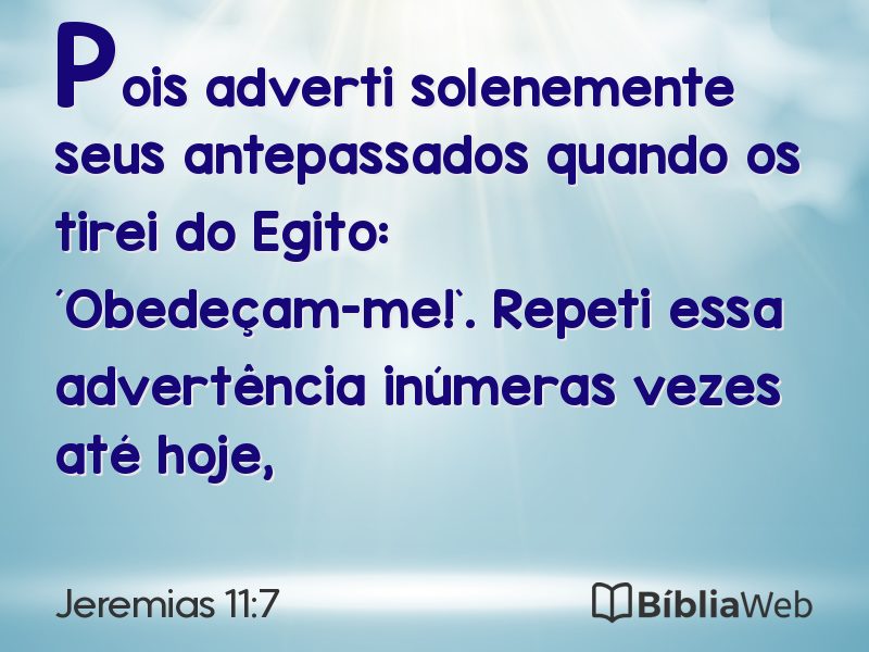 Jeremias 11:7 em imagem para compartilhar