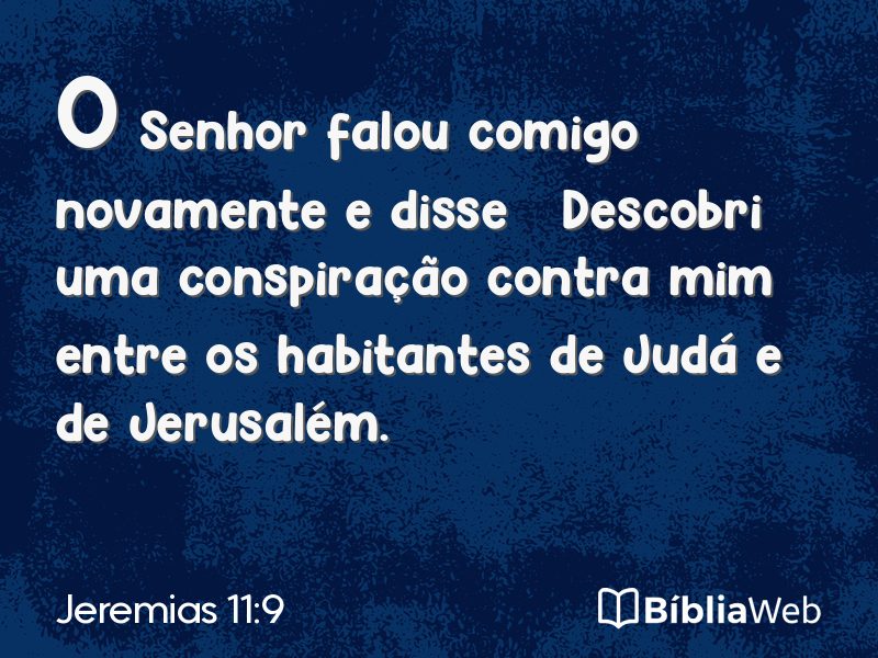 Jeremias 11:9 em imagem para compartilhar