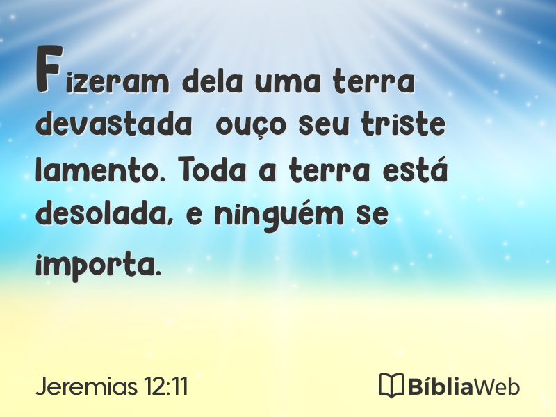 Jeremias 12:11 em imagem para compartilhar