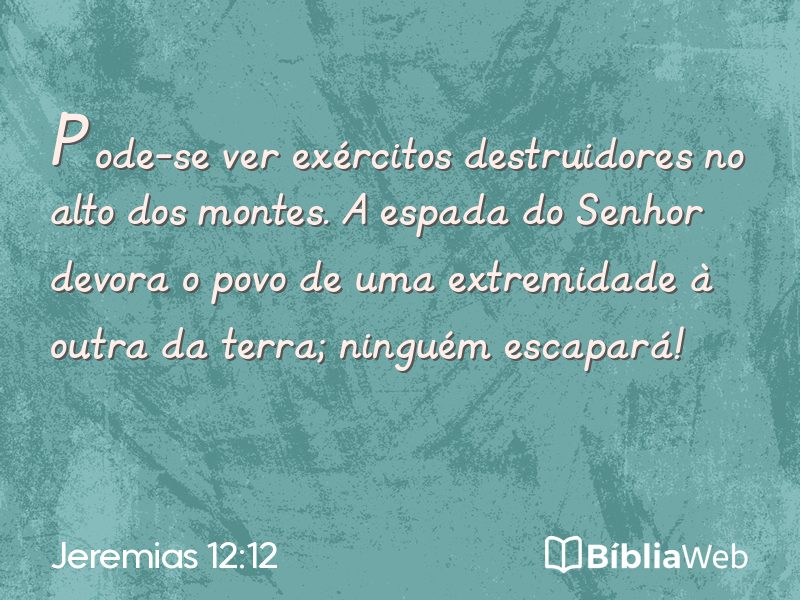 Jeremias 12:12 em imagem para compartilhar