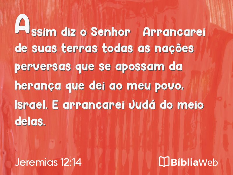 Jeremias 12:14 em imagem para compartilhar