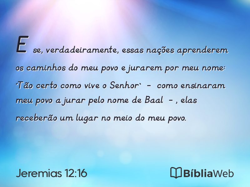 Jeremias 12:16 em imagem para compartilhar