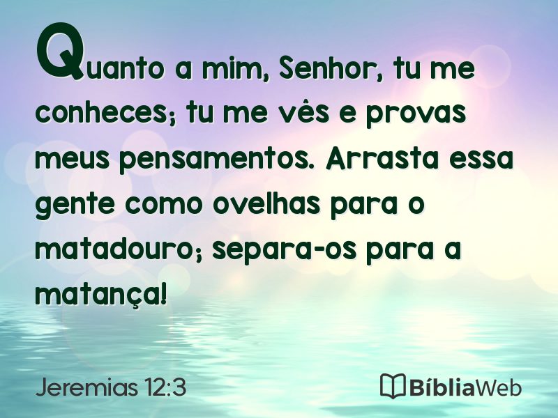 Jeremias 12:3 em imagem para compartilhar