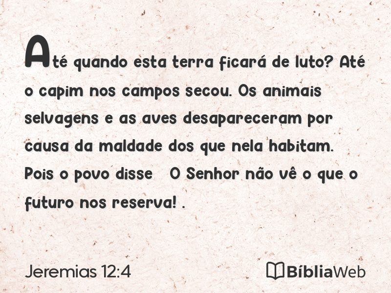 Jeremias 12:4 em imagem para compartilhar
