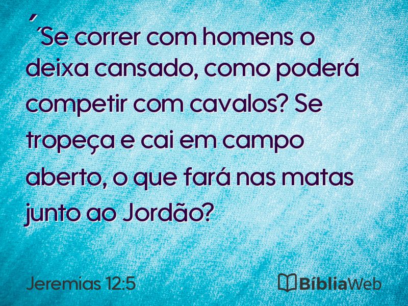 Jeremias 12:5 em imagem para compartilhar