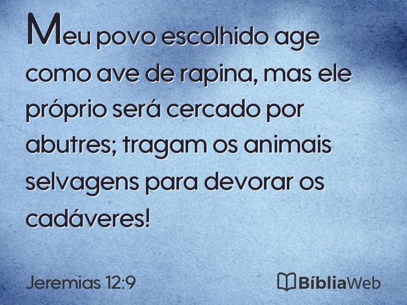 Jeremias 12:9 em imagem para compartilhar