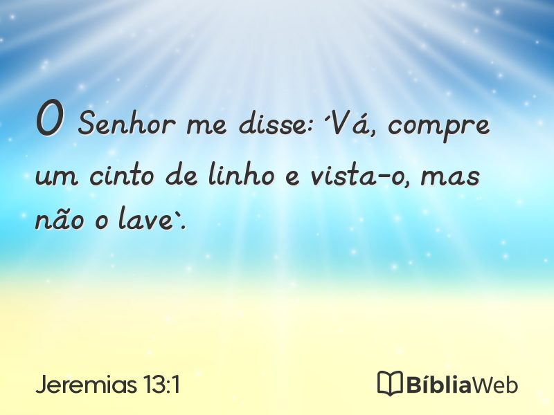 Jeremias 13:1 em imagem para compartilhar