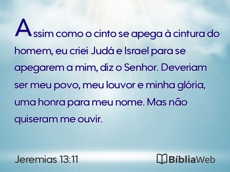 Jeremias 13:11 em imagem para compartilhar
