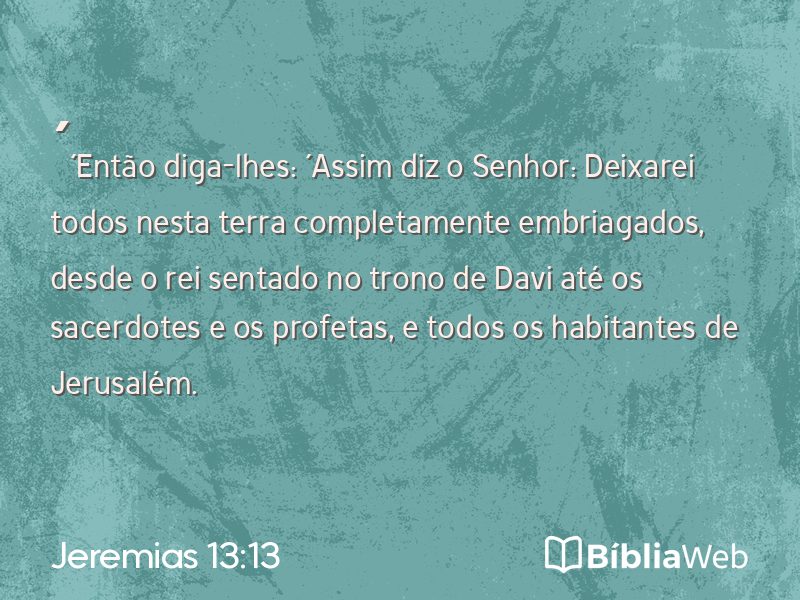 Jeremias 13:13 em imagem para compartilhar