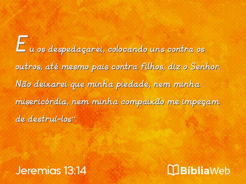 Jeremias 13:14 em imagem para compartilhar