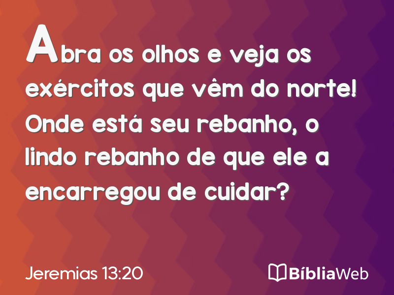 Jeremias 13:20 em imagem para compartilhar