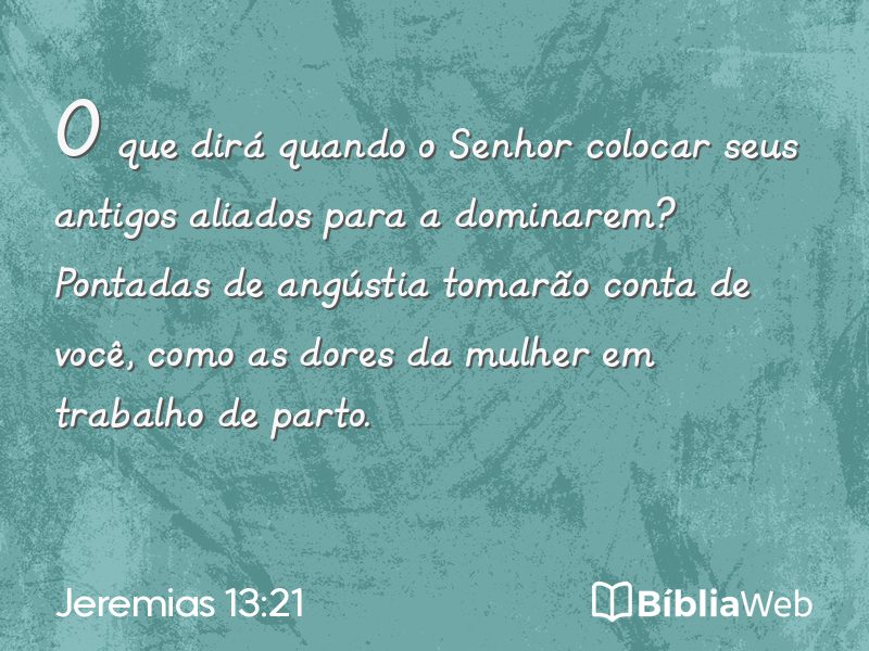 Jeremias 13:21 em imagem para compartilhar