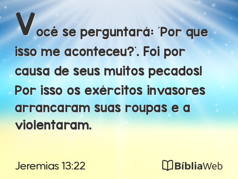 Jeremias 13:22 em imagem para compartilhar