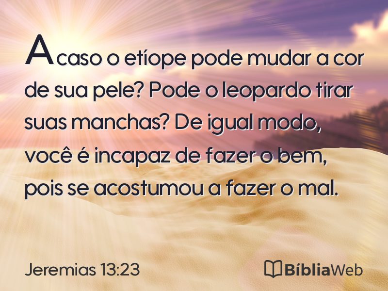 Jeremias 13:23 em imagem para compartilhar