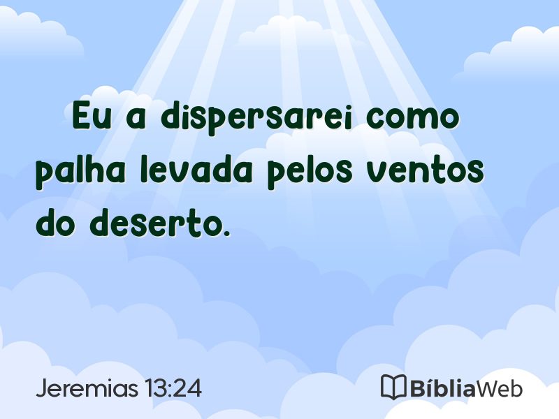 Jeremias 13:24 em imagem para compartilhar