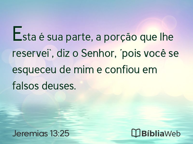Jeremias 13:25 em imagem para compartilhar
