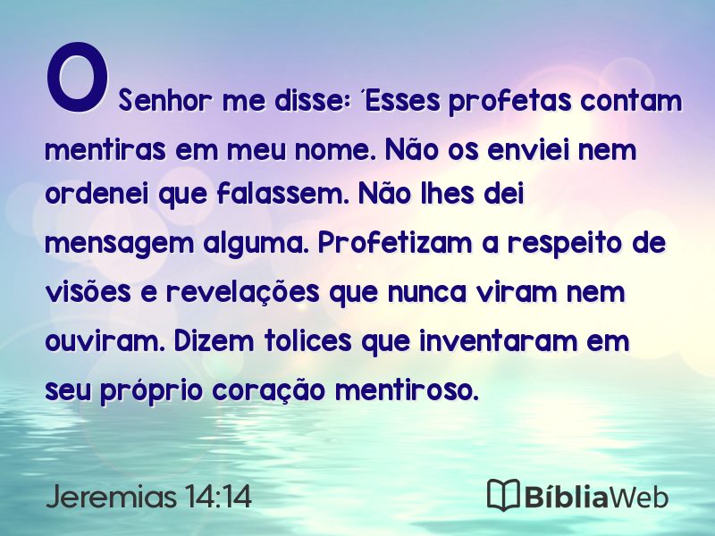 Jeremias 14:14 em imagem para compartilhar